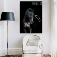 Darkness Horse Animal Modern Painting Picture Canvas Print for Room Wall Equipment