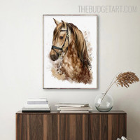 Horse Head Mask Animal Modern Painting Picture Canvas Print for Room Wall Onlay