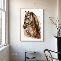 Horse Head Mask Animal Modern Painting Picture Canvas Print for Room Wall Ornamentation