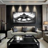 Eiffel Tower XI Landscape Modern Painting Picture Canvas Print for Room Wall Tracery