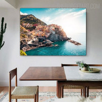 Hill Ocean Landscape Modern Painting Picture Canvas Print for Room Wall Onlay