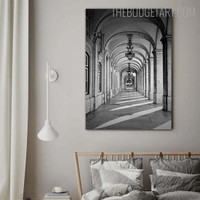Arched Corridor Landscape Modern Painting Picture Canvas Print for Room Wall Outfit
