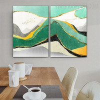 Colorful Mountains Abstract Landscape Modern Painting Picture Canvas Print for Room Wall Drape