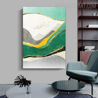 Multicolored Mount Abstract Landscape Modern Painting Picture Canvas Print for Room Wall Molding