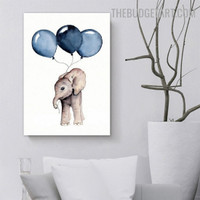 Elephant Balloons Nordic Animal Contemporary Painting Picture Canvas Print for Room Wall Ornamentation