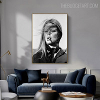 Brigitte Bardot Figure Scandinavian Painting Pic Canvas Print for Room Wall Garnish