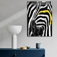 Zebra Face Animal Modern Painting Picture Canvas Print for Room Wall Garnish