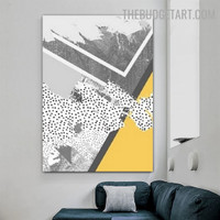 Dots Lineament Nordic Abstract Geometric Modern Painting Picture Canvas Print for Room Wall Drape