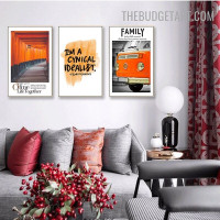 Life Together Typography Quotes Modern Painting Picture Canvas Print for Room Wall Decoration
