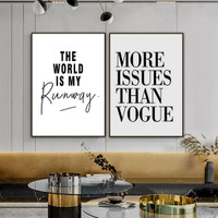 My Runway Quote Scandinavian Portrayal Photo Canvas Print for Room Wall Decoration