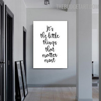 Little Things Typography Quotes Contemporary Painting Picture Canvas Print for Room Wall Adornment