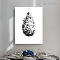 Pine Cone Botanical Vintage Painting Picture Canvas Print for Room Wall Tracery