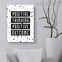 Positive Thinking Typography Quotes Contemporary Painting Picture Canvas Print for Room Wall Getup