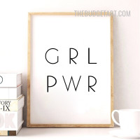 Pwr Typography Modern Painting Picture Canvas Print for Room Wall Equipment