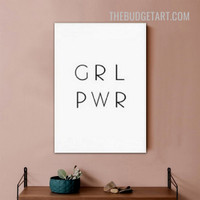 Pwr Typography Modern Painting Picture Canvas Print for Room Wall Finery
