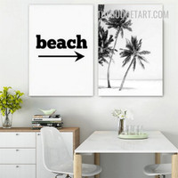 Palm Trees Botanical Vintage Painting Picture Canvas Print for Room Wall Adornment