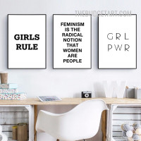 Radical Nation Typography Modern Painting Picture Canvas Print for Room Wall Arrangement