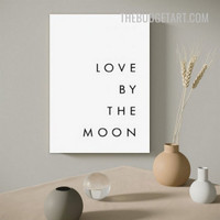 The Moon Typography Modern Painting Picture Canvas Print for Room Wall Assortment