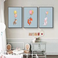 Deer Balloons Nordic Animal Modern Painting Picture Canvas Print for Room Wall Garnish