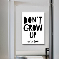 Don’t Grow Typography Modern Painting Picture Canvas Print for Room Wall Garniture