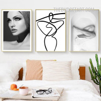 Female Figure Nordic Abstract Modern Painting Picture Canvas Print for Room Wall Adornment