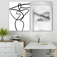 Woman Figure Nordic Abstract Modern Painting Picture Canvas Print for Room Wall Molding