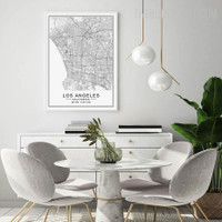 California Map City Modern Painting Image Canvas Print for Room Wall Assortment