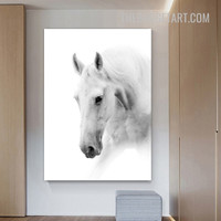 Horse Face Modern Painting Animal Photo Canvas Print for Room Wall Outfit