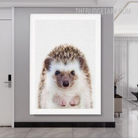 Porcupine Nordic Painting Picture Nursery Animal Canvas Print for Room Wall Décor Porcupine Nordic Painting Picture Nursery Animal Canvas Print for Room Wall Décor