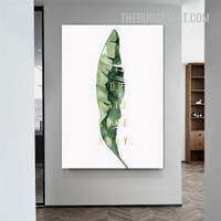 Banana Green Leaves Nordic Painting Picture Canvas Botanical Print for Room Wall Disposition