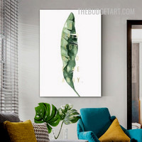 Banana Green Leaves Nordic Painting Picture Botanical Wall Art Print for Canvas Room Finery