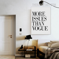 More Issues Than Vogue Typography Modern Painting Picture Canvas Wall Art Quotes Print for Room Molding