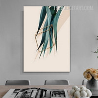 Long Leaves Nordic Botanical Geometric Modern Painting Picture Canvas Print for Room Wall Tracery
