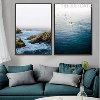 Pond Landscape Nature Nordic Artwork Pic Canvas Print for Room Wall Garniture
