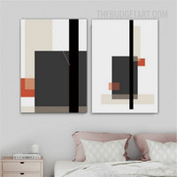 Geometric Art Designs Abstract Modern Painting Picture 2 Piece Canvas Wall Art Prints for Room Decoration