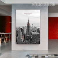 Empire State Building Modern Painting Picture Canvas Cityscape Print for Room Wall Tracery