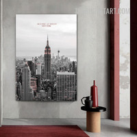 Empire State Building Modern Painting Picture Canvas Cityscape Print for Room Wall Décor