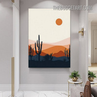 Cactus Trees Abstract Scandinavian Painting Picture Modern Botanical Print for Room Wall Garniture
