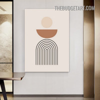 Winding Line Abstract Scandinavian Modern Painting Picture Canvas Wall Art Print for Room Arrangement