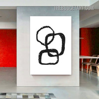 Circuitous Stain Abstract Modern Painting Picture Canvas Wall Art Print for Room Garnish
