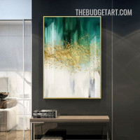 Blur Stain Abstract Modern Painting Picture Canvas Wall Art Print for Room Décor