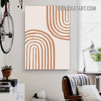 Roundabout Lineaments Abstract Modern Painting Picture Scandinavian Canvas Art Print for Room Wall Décor