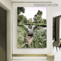 Flowers Garden Floral Vintage Painting Picture Canvas Wall Art Print for Room Getup