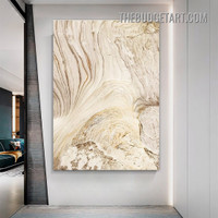 Rock Formation Abstract Vintage Painting Picture Canvas Wall Art Print for Room Embellishment