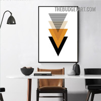 Geometric Shapes Abstract Scandinavian Modern Painting Picture Canvas Wall Art Print for Room Décor