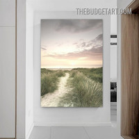 Grass Landscape Vintage Painting Picture Canvas Art Print for Room Wall Ornamentation