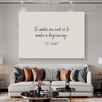 Beginning Typography Modern Painting Picture Canvas Wall Art Print for Room Flourish