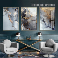 Marble Pattern Abstract Modern Painting Picture 3 Piece Canvas Art Prints for Room Wall Garniture