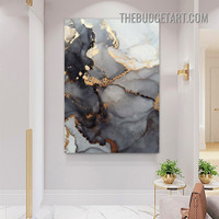 Splotch Marble Abstract Modern Painting Picture Canvas Wall Art Print for Room Flourish