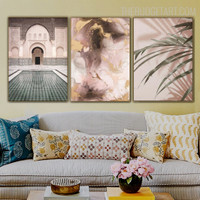 Garth Architecture Modern Painting Image Canvas Print for Room Wall Equipment